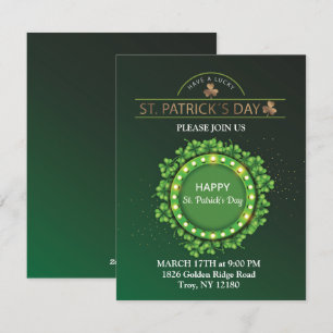 St. Patrick's Day Leprechaun Hat Kleeblatts irisch Feiertagskarte