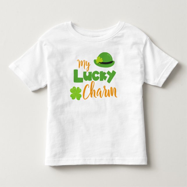 St. Patrick's Day, Leprechaun Hat, Lucky Charm Kleinkind T-shirt (Vorderseite)