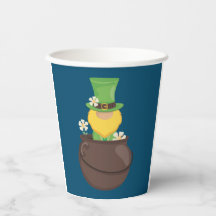 St. Patrick's Day Leprechaun in Pot of Gold
