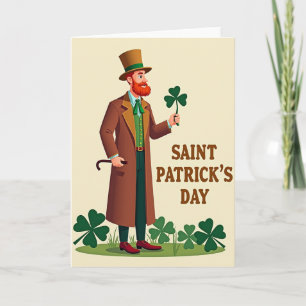 St. Patricks Day Leprechaun-Karte Karte