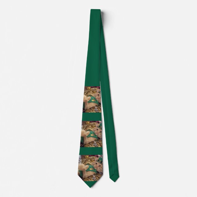 St. Patricks Day Leprechaun Katze  Krawatte (Vorderseite)