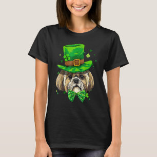 St Patrick's Day Leprechaun Kleeblatt Shih Tzu Iri T-Shirt