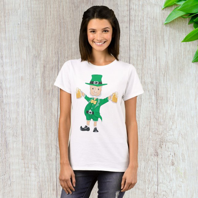St Patrick's Day Leprechaun mit Bierbäckerchen Tas T-Shirt (Von Creator hochgeladen)