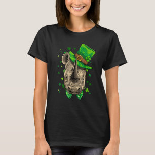 St. Patricks Day Leprechaun Nashorn Shamrock Ir T-Shirt