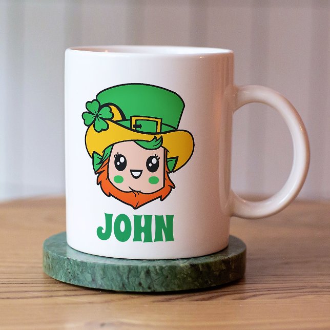 St. Patrick's Day Leprechaun Personalisierter Name Kaffeetasse (Von Creator hochgeladen)