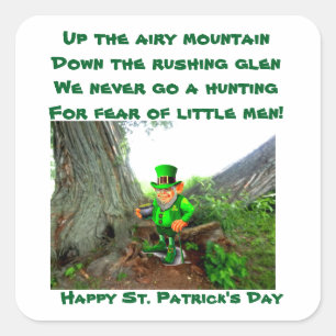 ST. PATRICK'S DAY LEPRECHAUN POEM Aufkleber