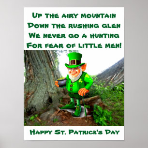 ST. PATRICK'S DAY LEPRECHAUN POEM-Poster Poster