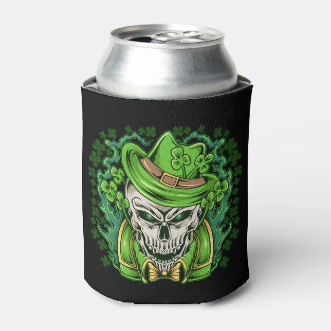 St. Patrick's Day Leprechaun Skull Can Cooler Dosenkühler (Kanne Vorderseite)