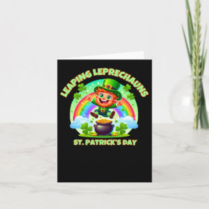 St. Patrick's Day Leprechaun Sticker Karte
