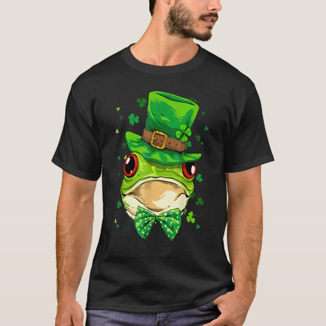 St Patrick's Day Leprechaun Toad Frog C Shamrock I T-Shirt (Vorderseite)