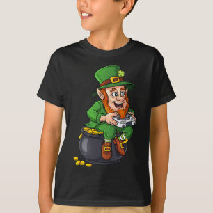 St Patricks Day Leprechaun Video Game Controller B T-Shirt