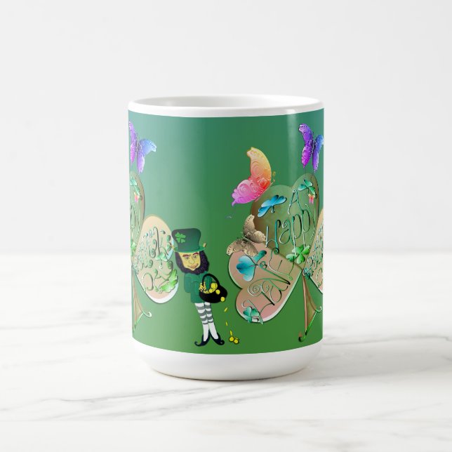 St. Patrick's day Leprechaun w/Name Kaffeetasse (Mittel)