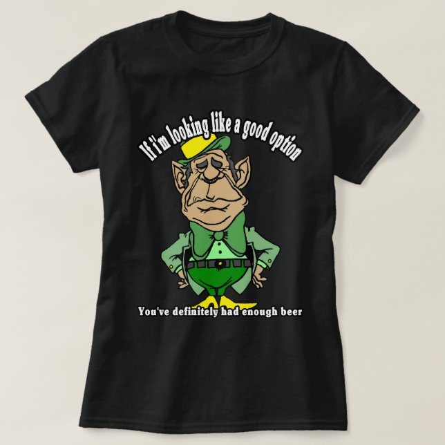 St. Patrick's Day Leprechaun Wiegeoptionen T-Shirt (Design vorne)