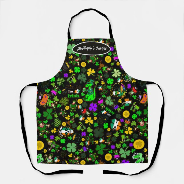 St. Patrick's Day Leprechauns Glücksbringer Person Schürze (Vorderseite)
