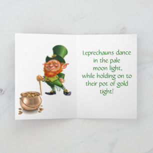 ST. PATRICK'S DAY, LEPRECHAUNS TANZEN Karte