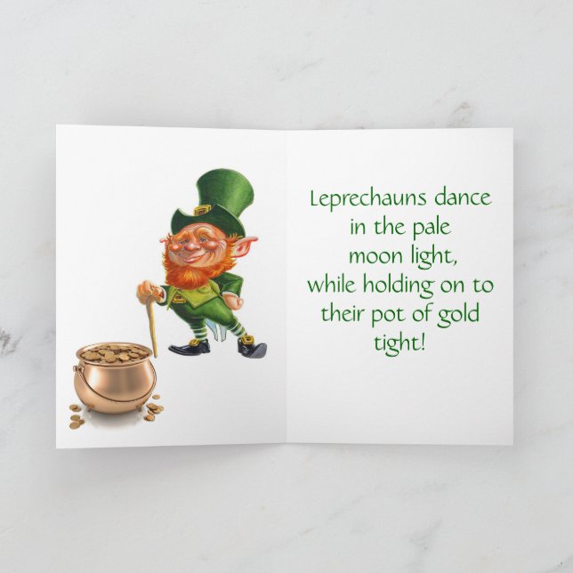 ST. PATRICK'S DAY, LEPRECHAUNS TANZEN Karte (Innenseite)