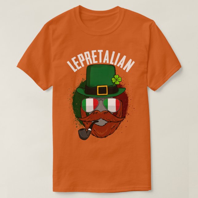 St Patricks Day Lepretalian Irisitalienisch T-Shirt (Design vorne)
