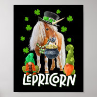 St Patricks Day LEPRICORN Einhorn Horse Lover Sha