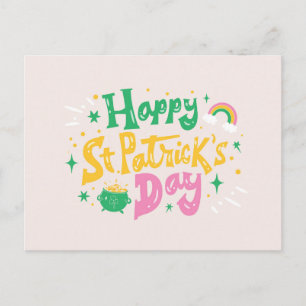ST. PATRICKS DAY LETTERING POSTKARTE