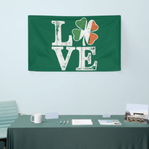 St Patricks Day Liebe Glücklicher Irischer Kleebla Banner