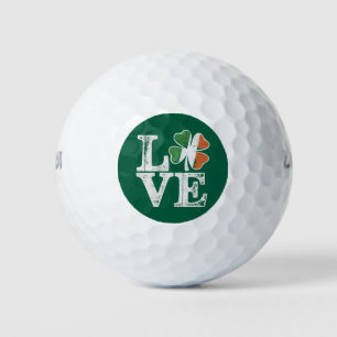 St Patricks Day Liebe Glücklicher Irischer Kleebla Golfball