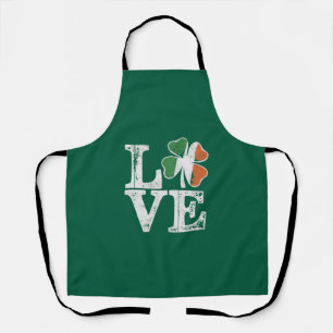 St Patricks Day Liebe Glücklicher Irischer Kleebla Schürze