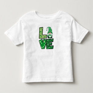 St Patrick's Day Liebe Gnome Kleinkind T - Shirt