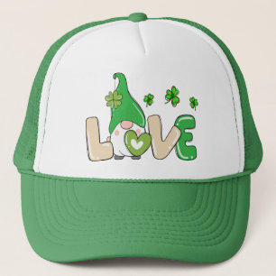 St Patrick's Day Liebe Gnome Truckerkappe