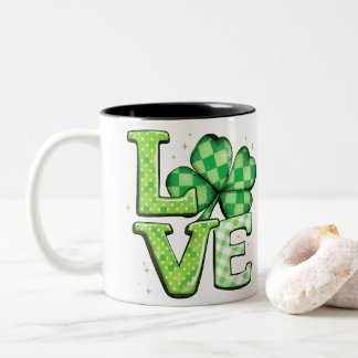 St. Patrick's Day Liebe Green Irish Zweifarbige Tasse