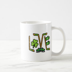 St Patricks Day Liebe Ice Hockey Saint Paddys Men Kaffeetasse