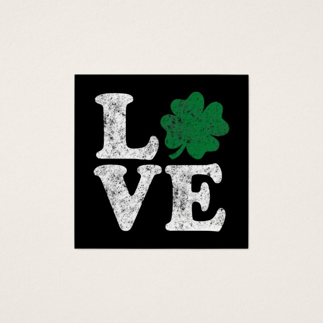 St Patrick's Day LIEBE Kleeblatt Irish (Vorderseite)