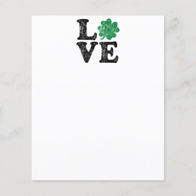 St Patrick's Day LIEBE Kleeblatt Irish Flyer (Vorne)
