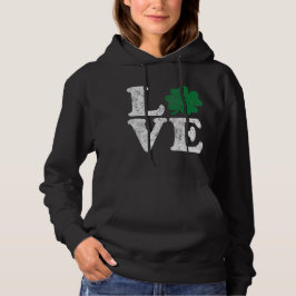St Patrick's Day LIEBE Kleeblatt Irish Hoodie