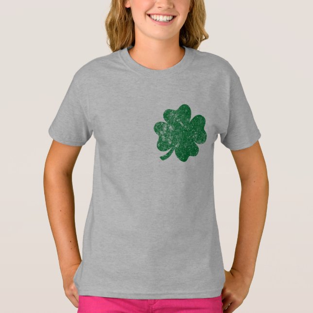St Patrick's Day LIEBE Kleeblatt Irish T-Shirt (Vorderseite)