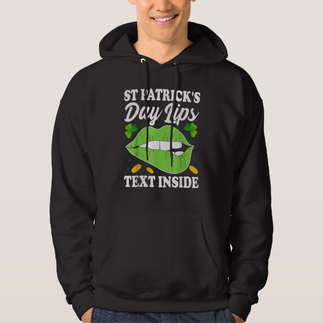 St Patricks Day Lips Shamrock St Patrick's Day Hoodie (Vorderseite)