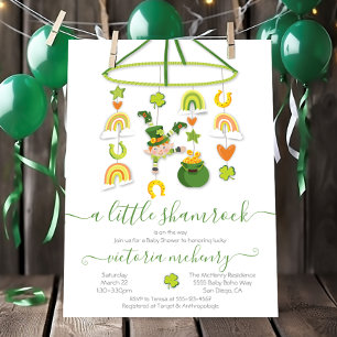 St. Patrick's Day Little Kleeblatt Baby Shower Einladung