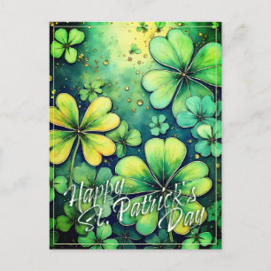 St. Patrick's Day Luck - Aquarellbilder 🍀 ✨ Feiertagspostkarte