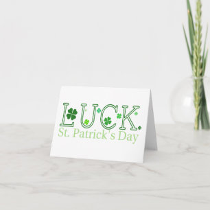 St. Patrick's Day Luck Note Card Karte