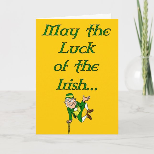 St. Patrick's Day Luck of the Irish Card Karte (Vorderseite)