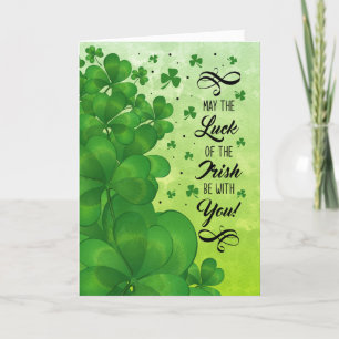 St. Patrick's Day Luck of the Irish Clover Feiertagskarte
