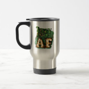 St. Patrick's Day Lucky AF Irische Laufschriftlich Reisebecher