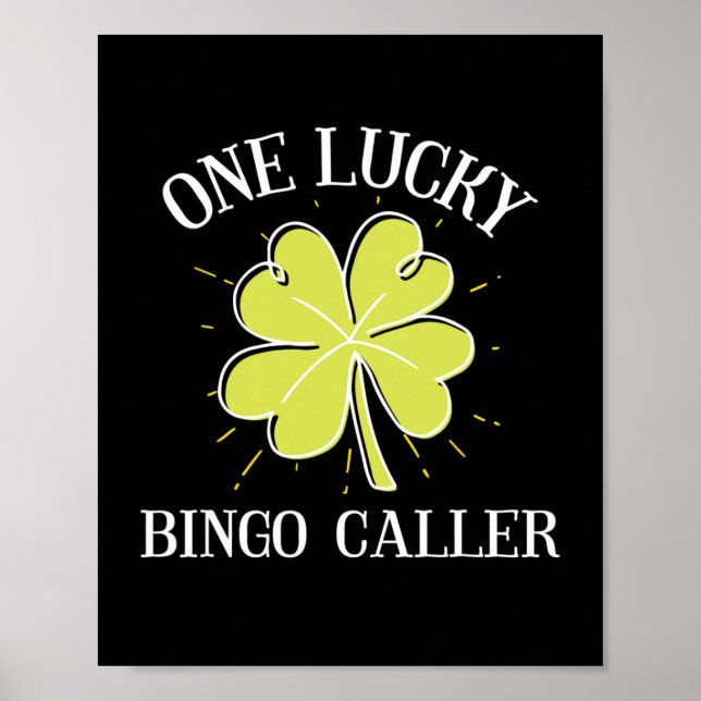 St Patricks Day Lucky Bingo Caller Gift Poster (Vorne)