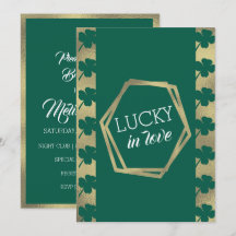 St. Patricks Day Lucky Brautparty Green Gold