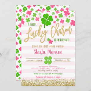 St Patrick's Day Lucky Charm Babydusche Einladung