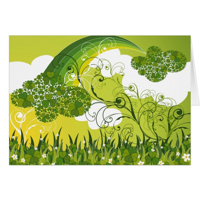 St. Patrick's Day Lucky Clovers Kleeblatt irisch (Vorderseite (Horizontal))