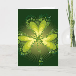 St. Patrick's Day Lucky Clovers Kleeblatt irisch Karte