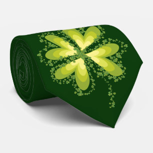 St. Patrick's Day Lucky Clovers Kleeblatt irisch Krawatte