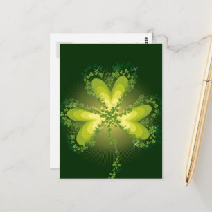 St. Patrick's Day Lucky Clovers Kleeblatt irisch Postkarte