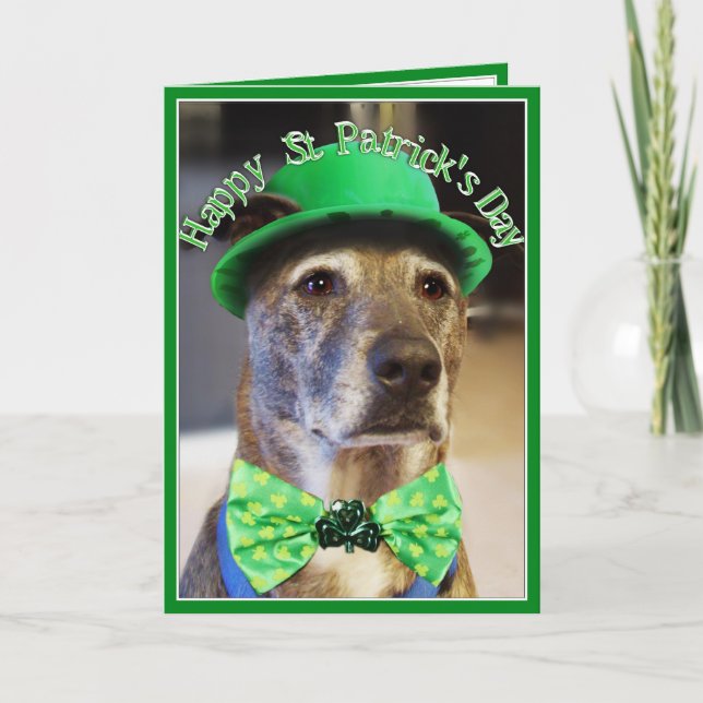 St Patrick's Day Lucky Dog Karte (Vorderseite)