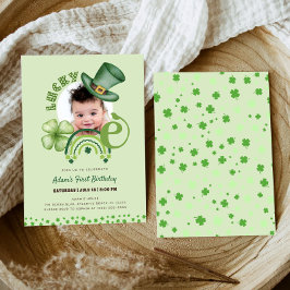 St. Patrick's Day Lucky Ein Kleeblatt 1. Geburtsta Einladung